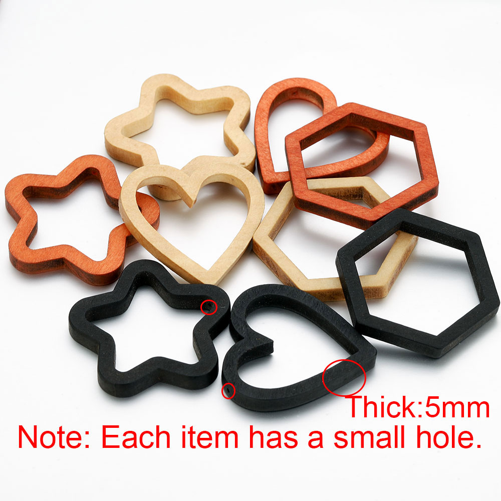 Crafting Resin - 10pcs Wood Heart Square Silicone Mold