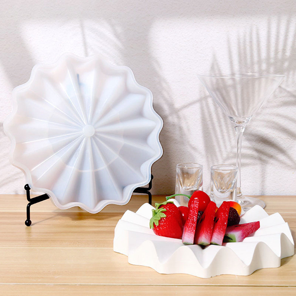 Serving Tray Mold - Premium Flexible Silicone Wave Drain Tray
