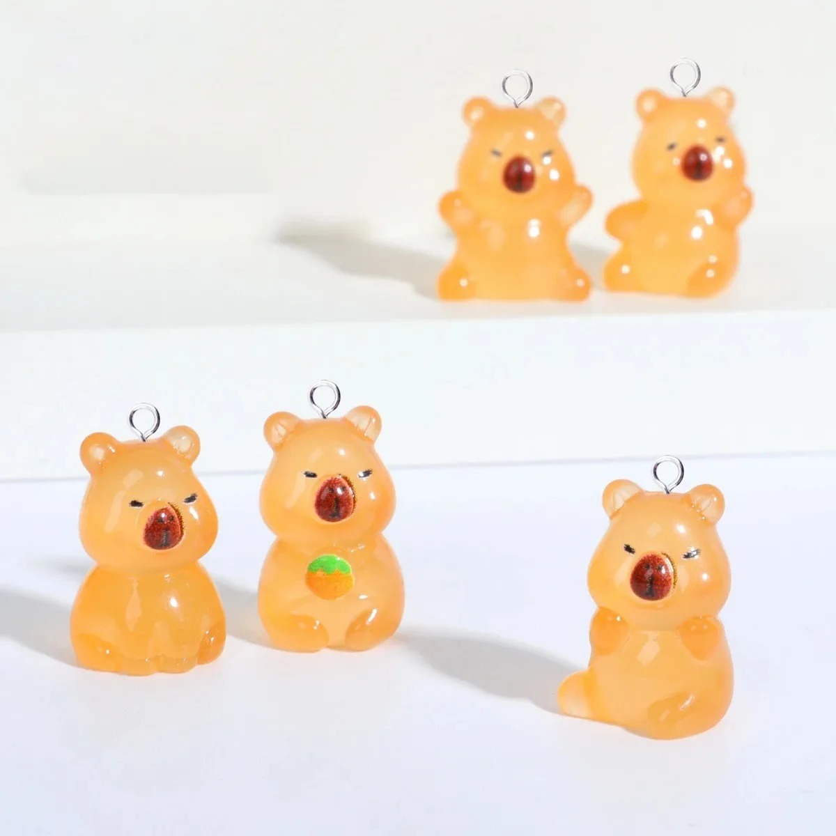 Resin Craft Supplies - 10Pcs Kawaii Flatback Floating Resin Charms