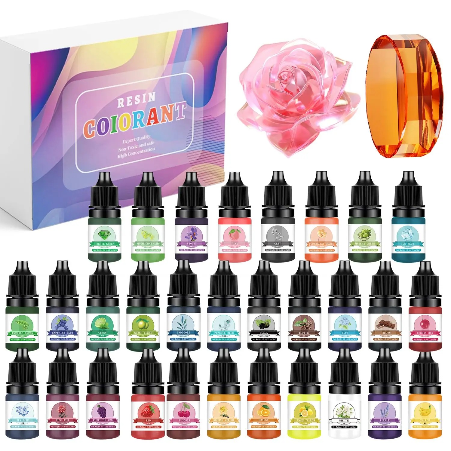 Resin Pigment Set - 30Colors 5ml Epoxy Resin Pigment Kits