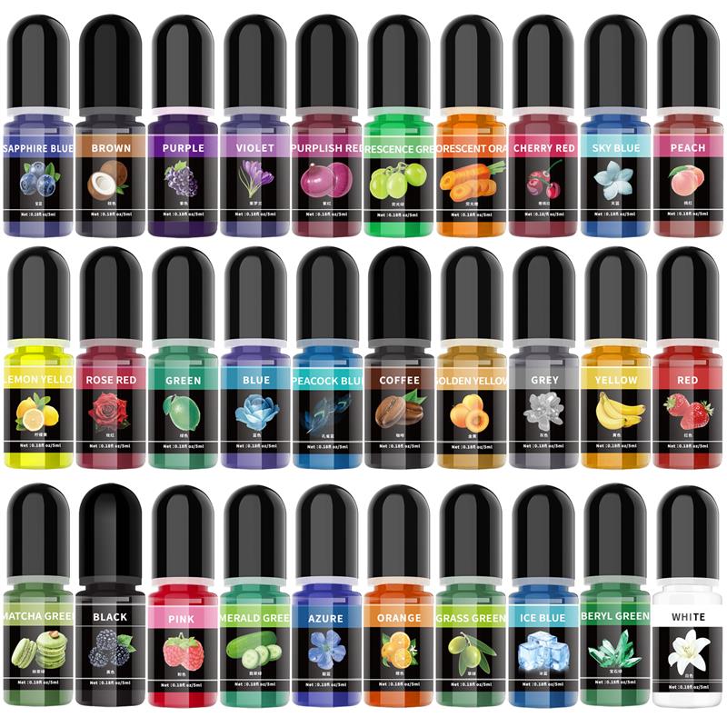 Epoxy Uv Resin Kit - 5ml/Bottle Epoxy Resin Pigment Liquid Colorant