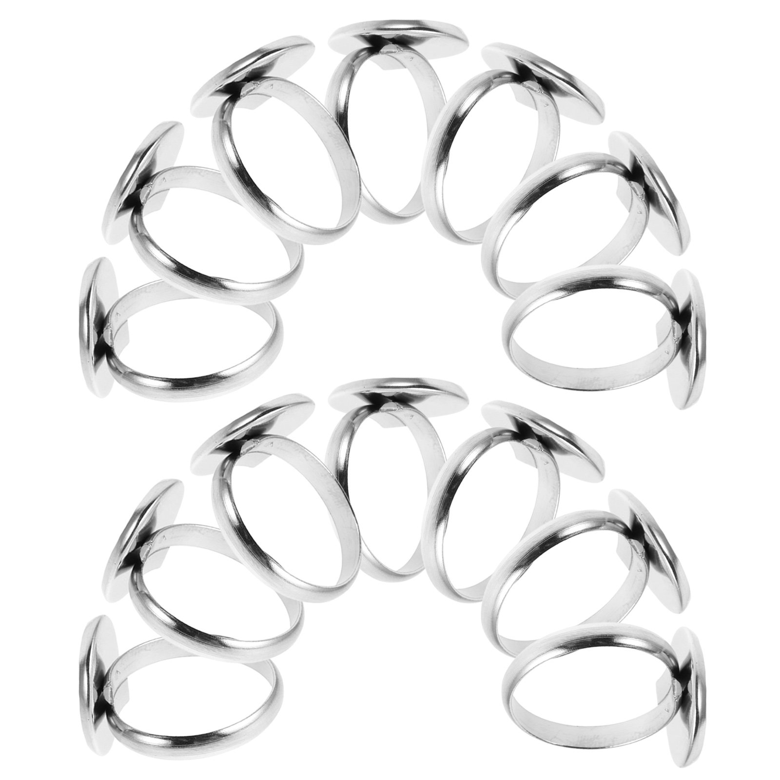 Crafting Resin - 20Pcs 14Mm Stainless Steel Adjustable Finger