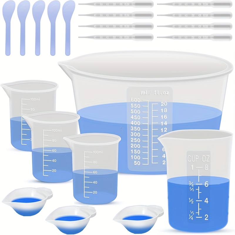 Mixing Cup Silicone - Silicone Resin Mixing Measuring Cups for