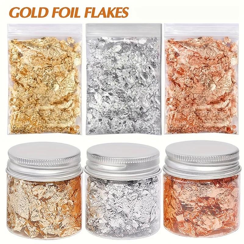 Gold Foil Flakes - 1/2/3PCS Professional Nail Art Gold Silver