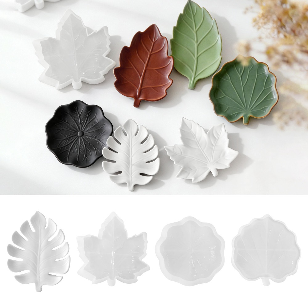 Silicone Mold Tray - Gypsum Form Leaf Coaster Silicone Molds