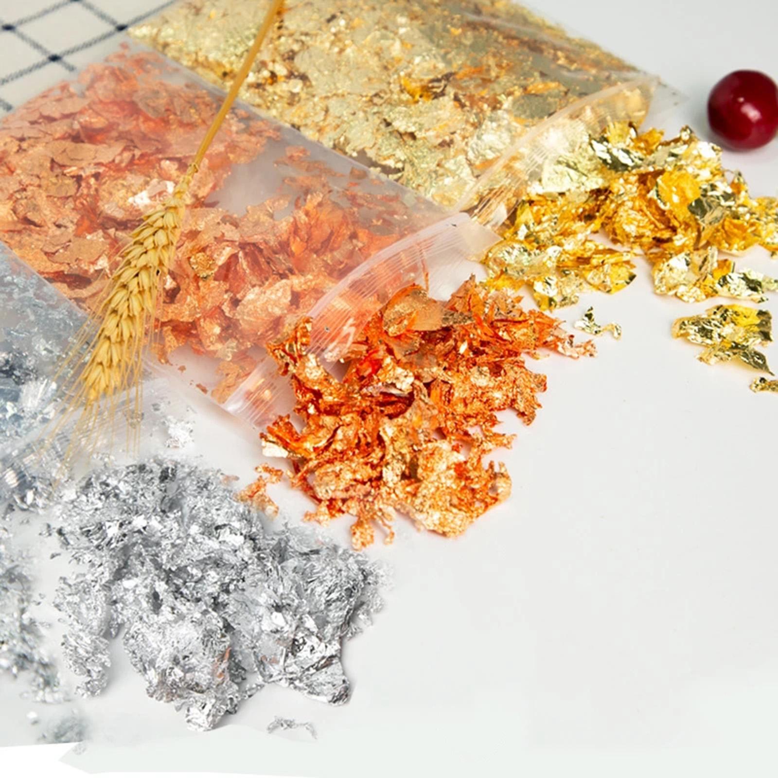 Gold Foil Flakes - Metallic Flake, 20g Gold Flakes Copper