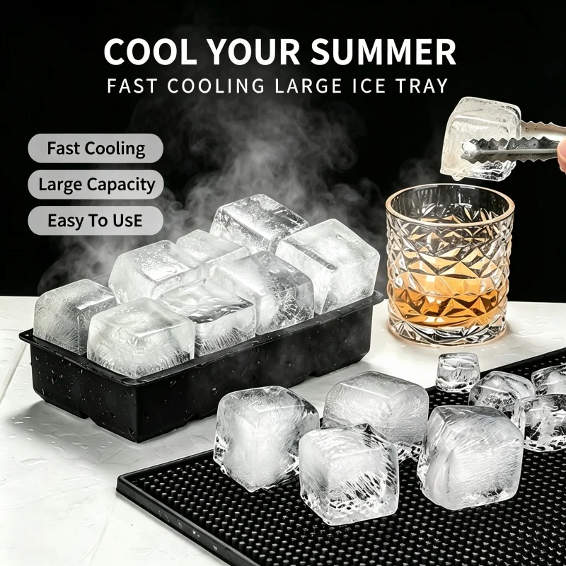 Silicone Mold Tray - 6 Cavity Ice Ball Mold Food