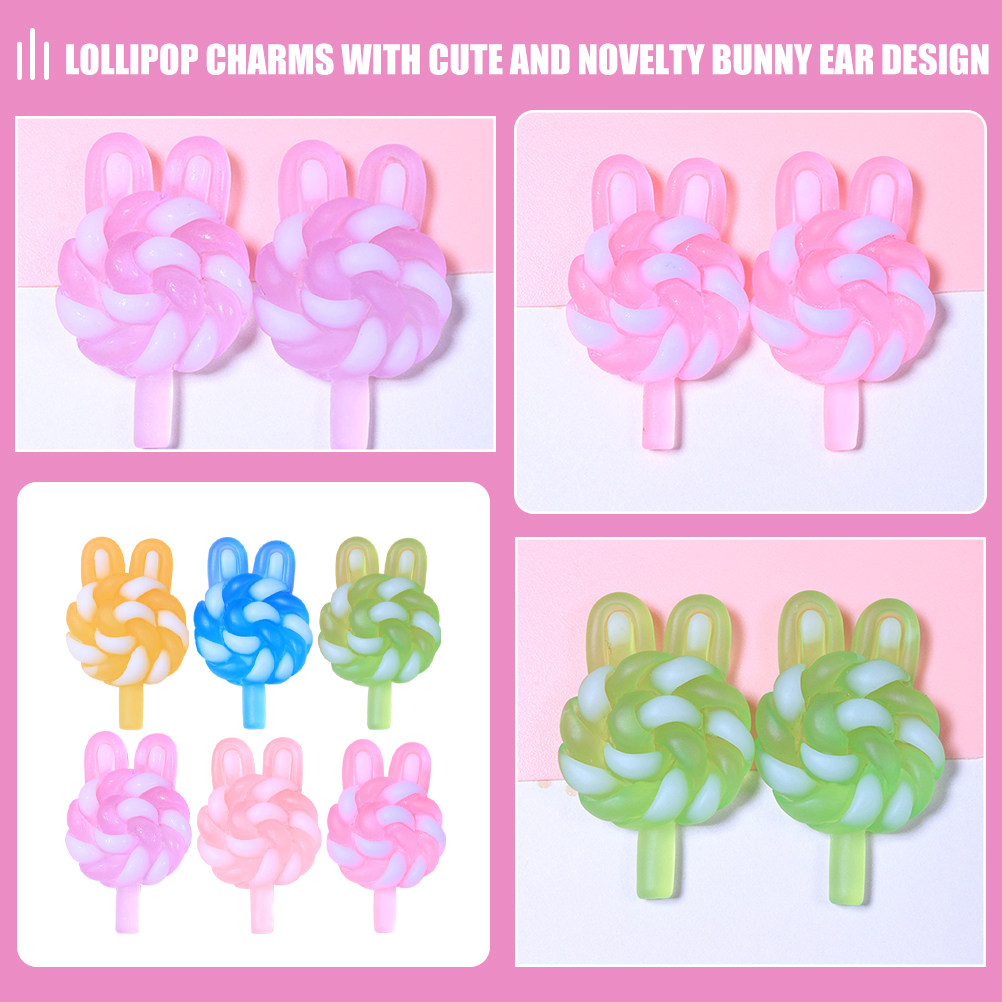 24Pcs Cute Cartoon Lollipop Ch - Resin Crafts Diy recension och pris
