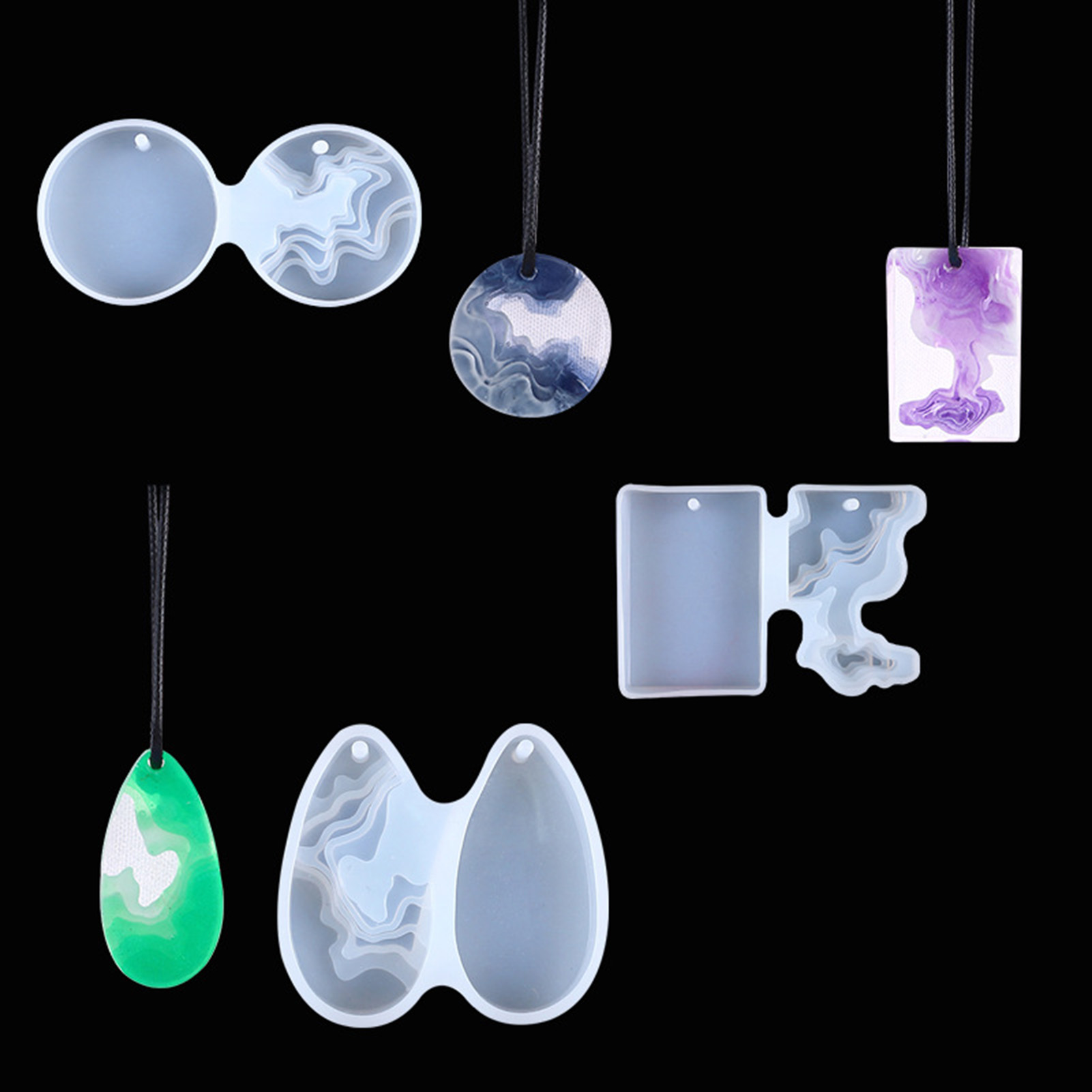 3pcs DIY Crystal Mold Set Roun - Geode Mold Silicone recension och pris
