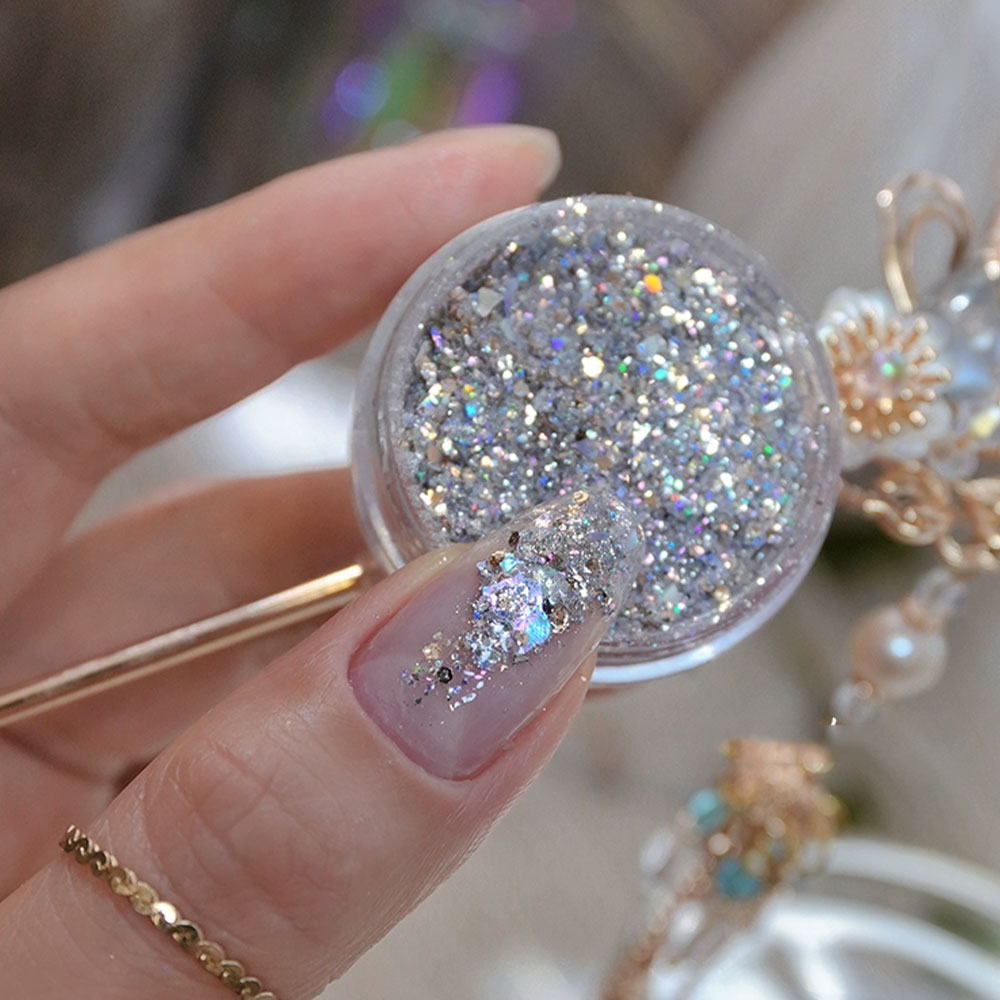 1/2Boxes 1g Holographic Glitte - Gold Foil Flakes recension och pris