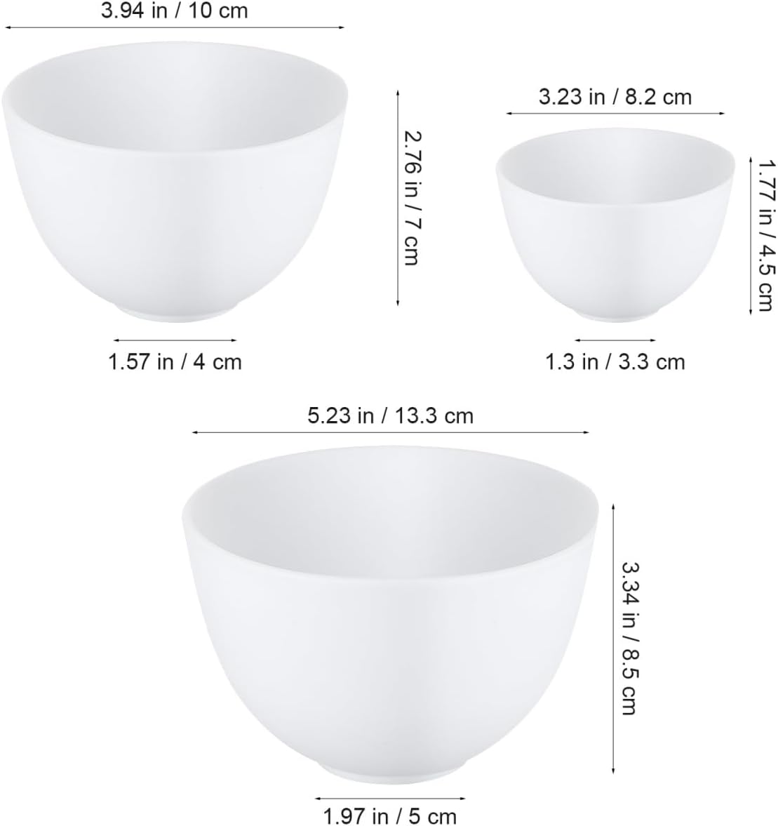 3pcs/set Silicone Bowls White  - Mixing Cup Silicone recension och pris