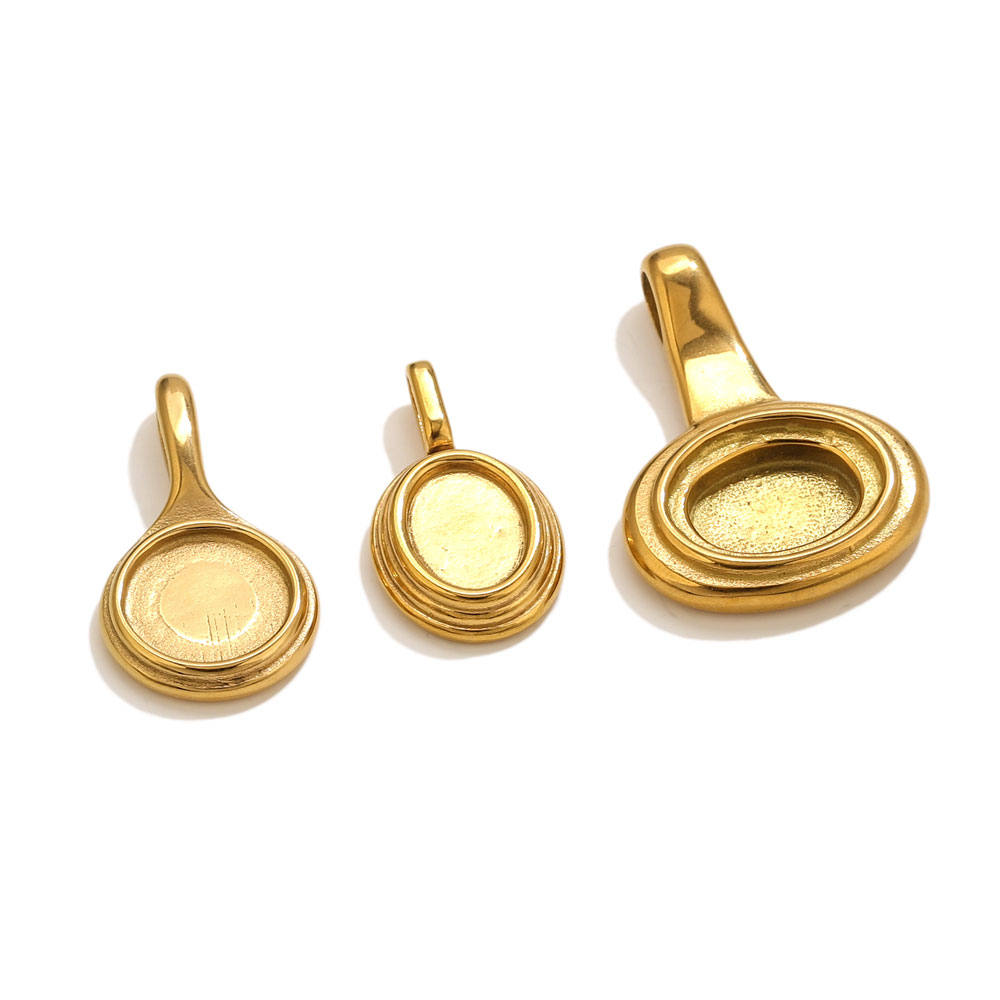 5pcs Stainless Steel Round Ova - Crafting Resin recension och pris
