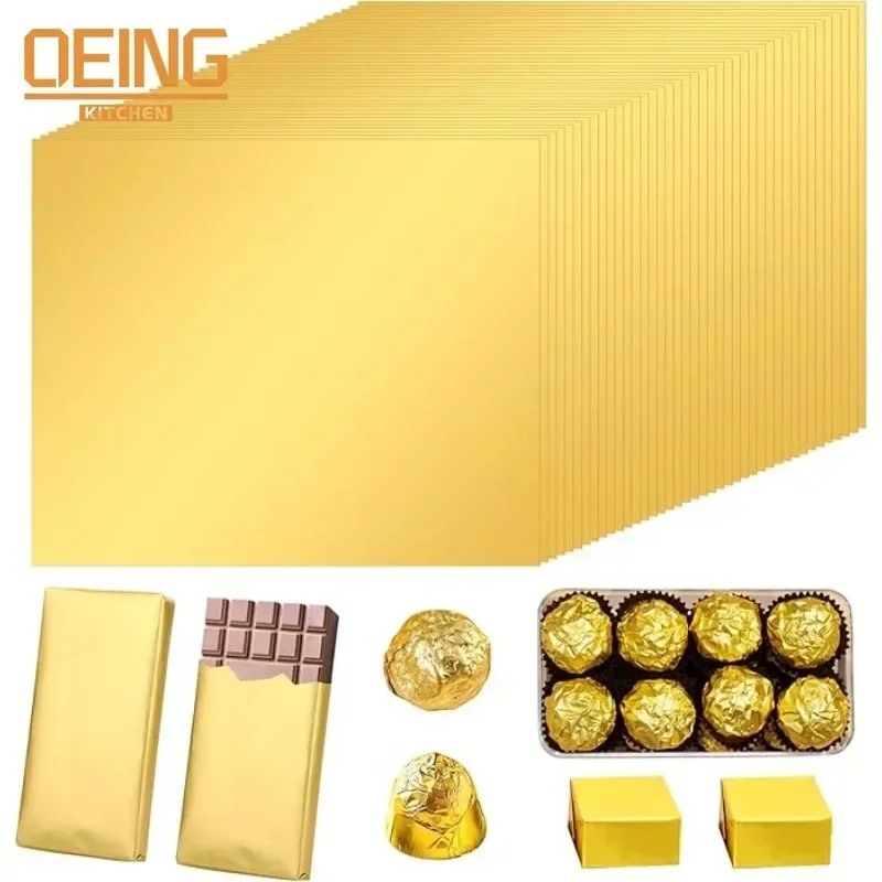 100PCS Large Dubai Chocolate C - Gold Foil Flakes recension och pris