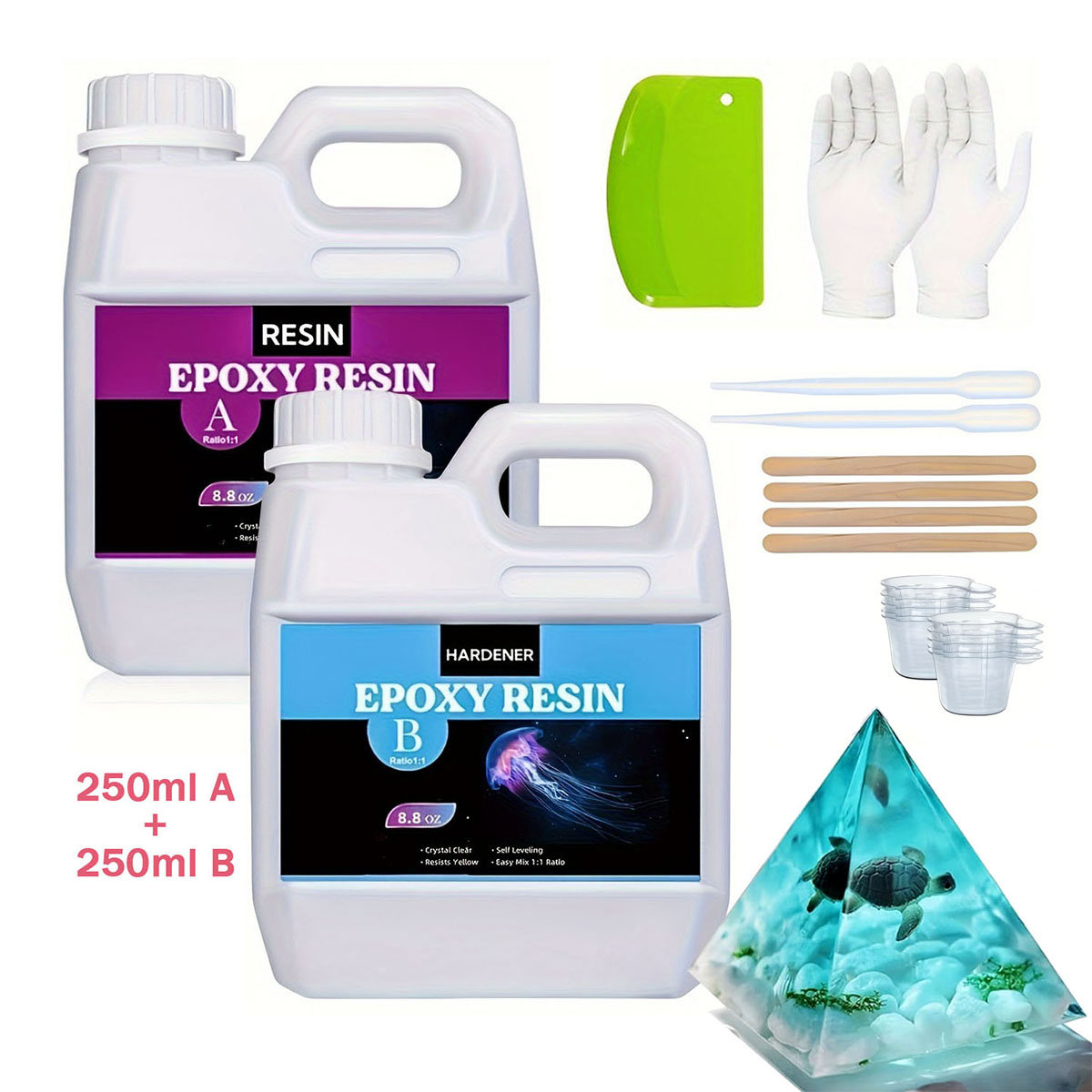 125ml/250ml Crystal Clear Cast - Resin Jewelry Kit recension och pris