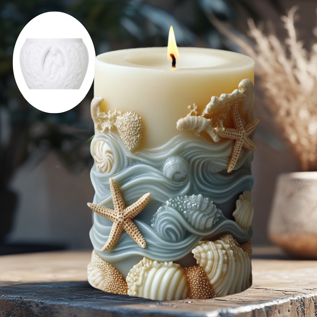 DIY Ocean style relief cylindr - Resin Ocean Wave Mold recension och pris