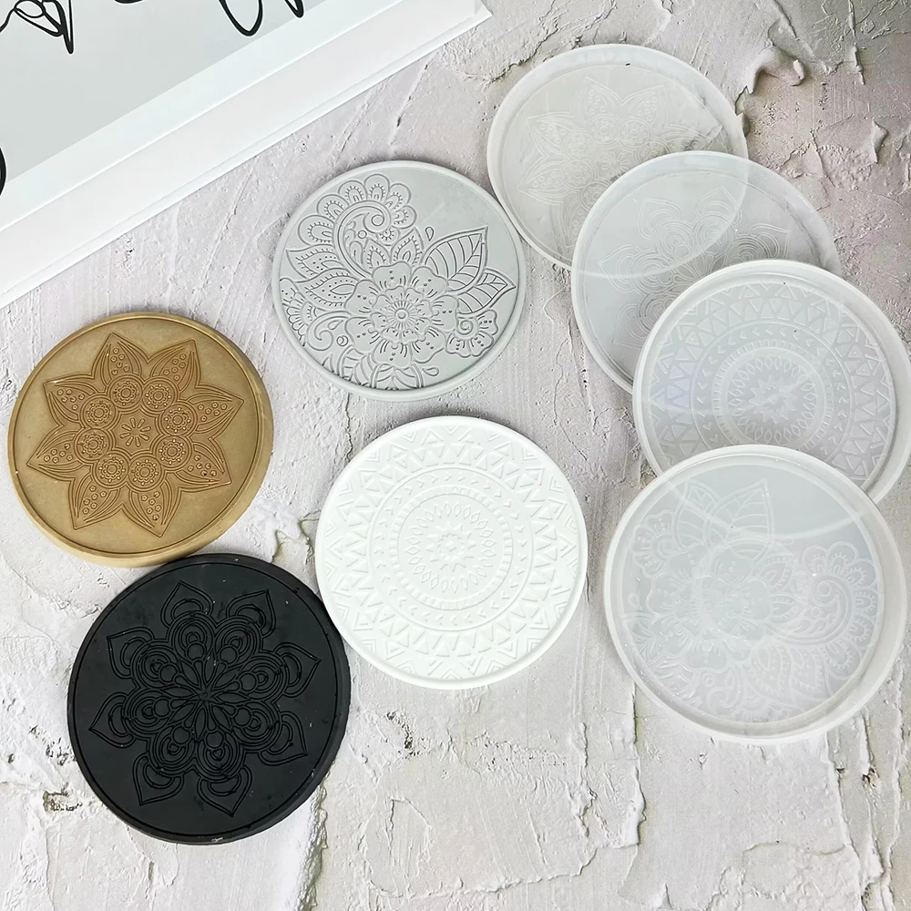 Mandala Round Coaster Resin Si - Coaster Mold Round recension och pris
