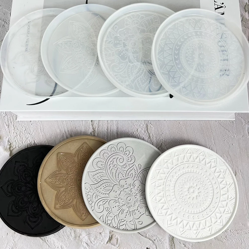 Mandala Round Coaster Resin Si - Coaster Mold Round recension och pris