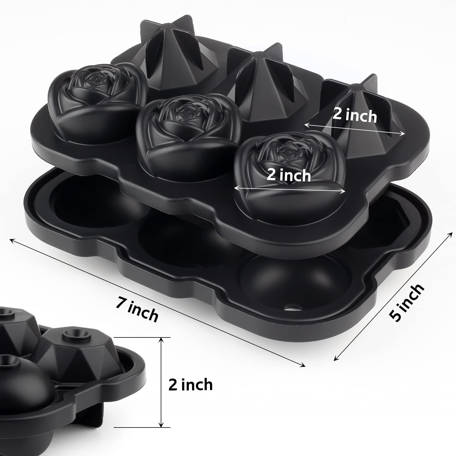 Diamond Rose Shape Ice Cube Tr - Silicone Mold Tray recension och pris
