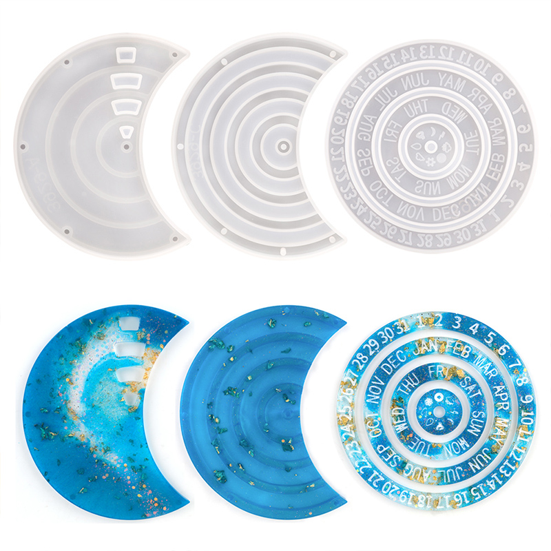 New Style Rotatable Moon Shape - Resin Ocean Wave Mold recension och pris