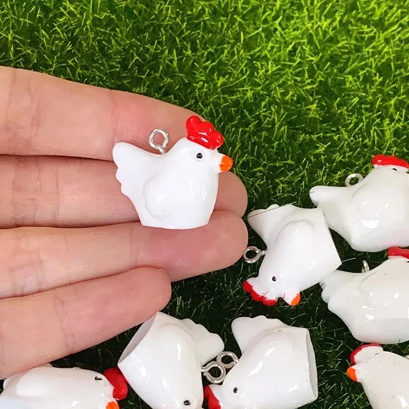 10Pcs Cute Mini 3D Chicken Res - Resin Crafts Diy recension och pris