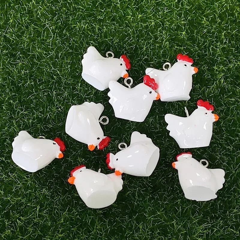 10Pcs Cute Mini 3D Chicken Res - Resin Crafts Diy recension och pris