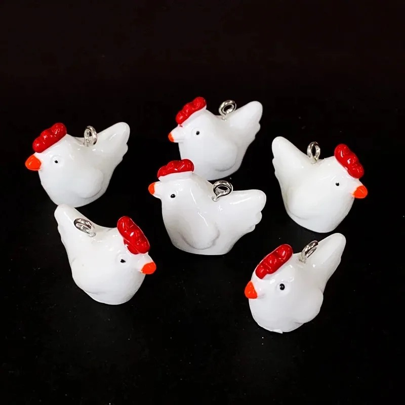 10Pcs Cute Mini 3D Chicken Res - Resin Crafts Diy recension och pris