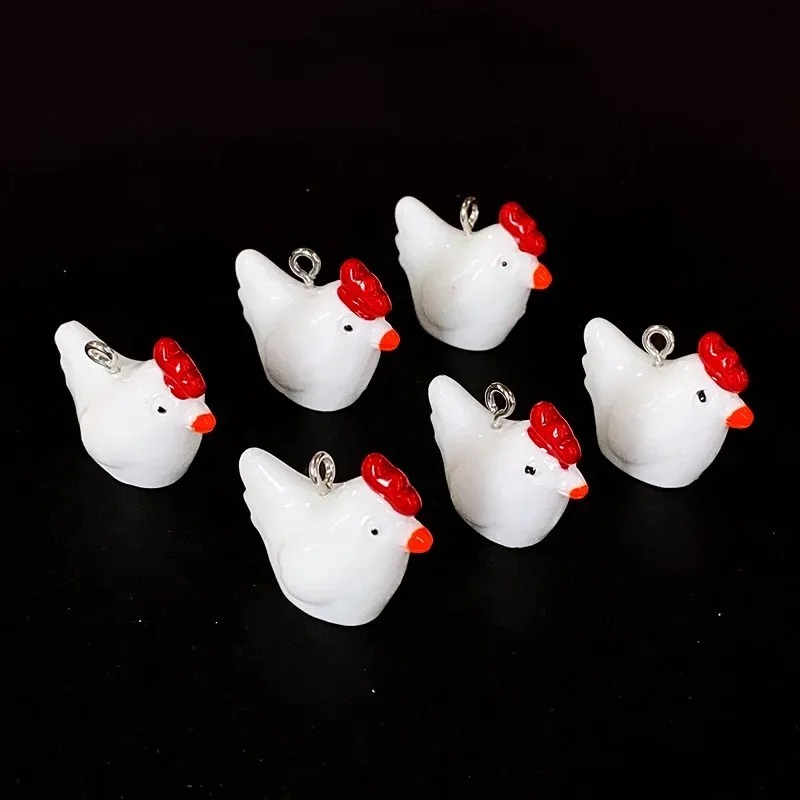 10Pcs Cute Mini 3D Chicken Res - Resin Crafts Diy recension och pris