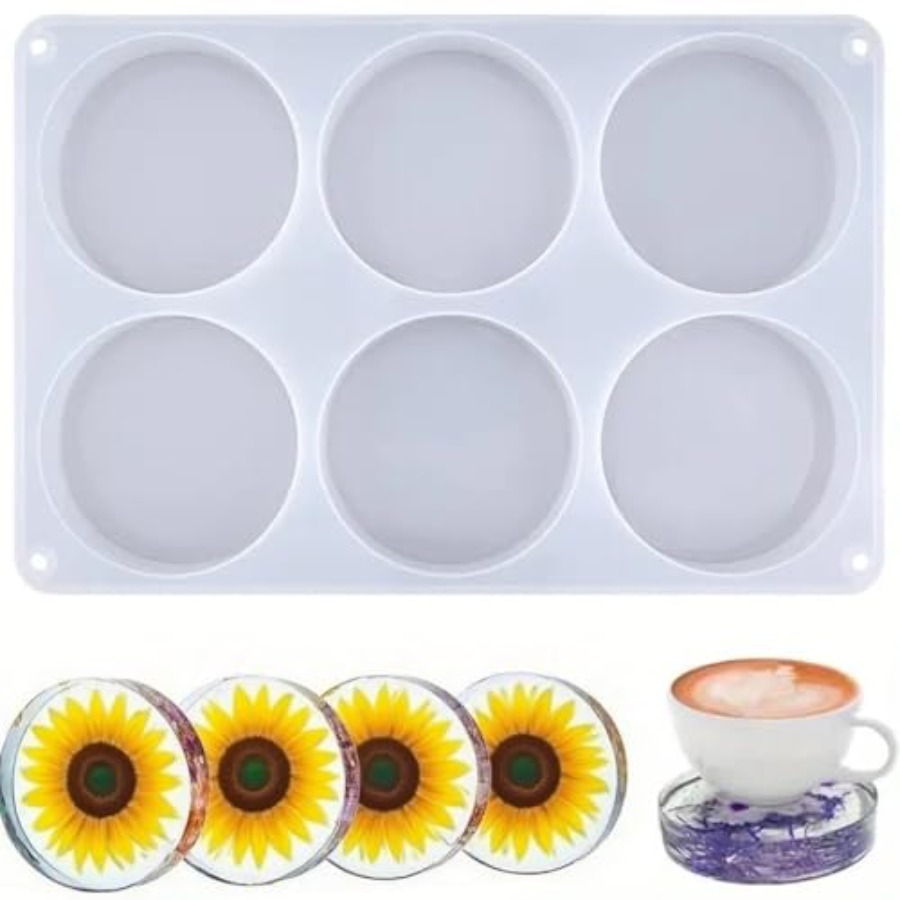 6-Cavity Deep Round Coaster Si - Flower Preservation Resin recension och pris