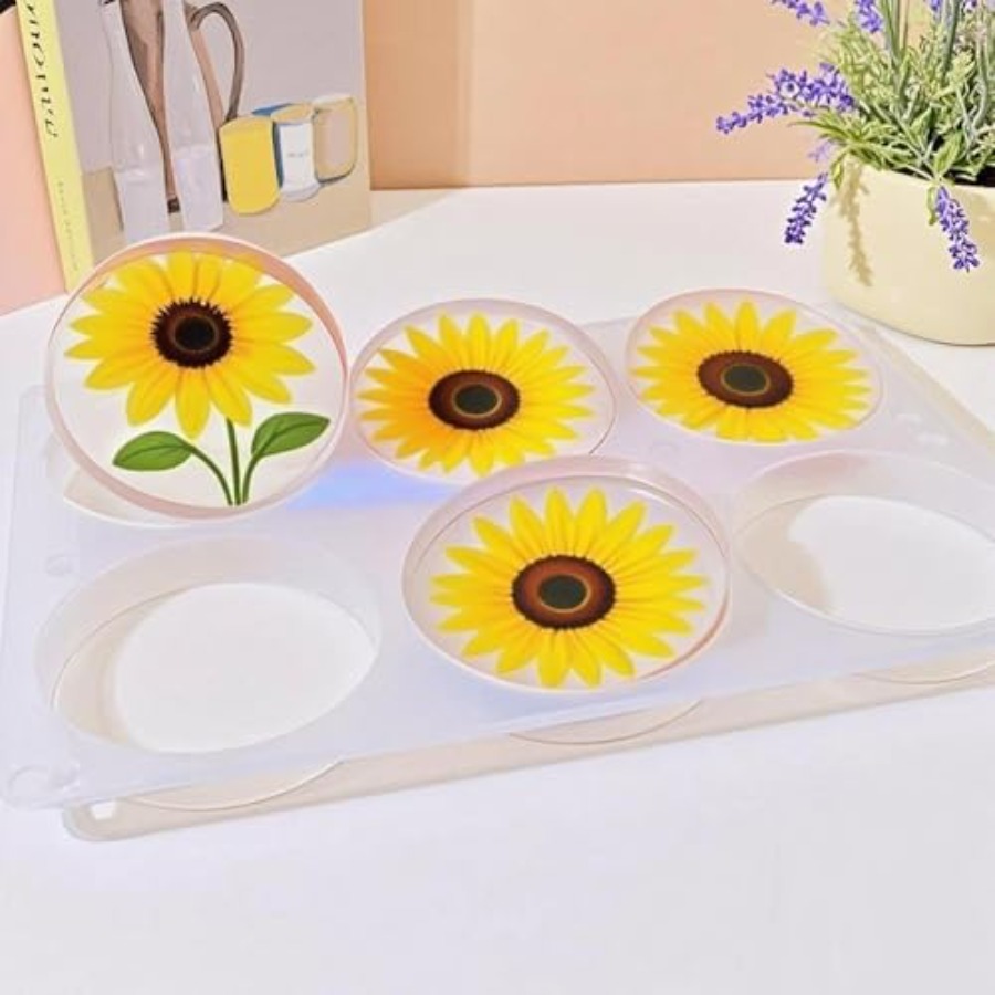 6-Cavity Deep Round Coaster Si - Flower Preservation Resin recension och pris