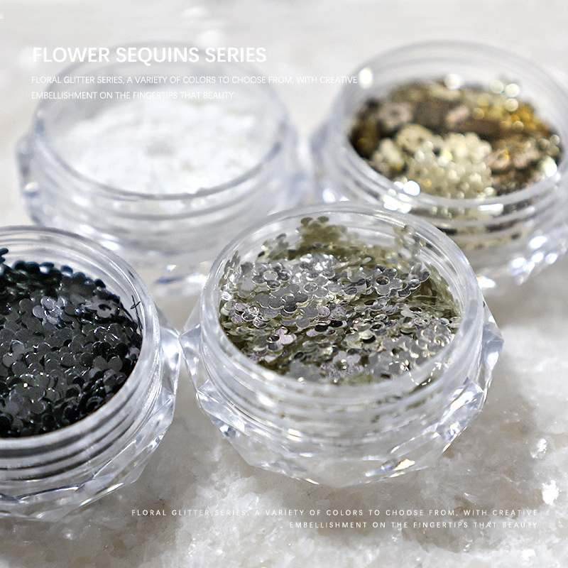 1Jar Gold Silver Color Flower  - Gold Foil Flakes recension och pris