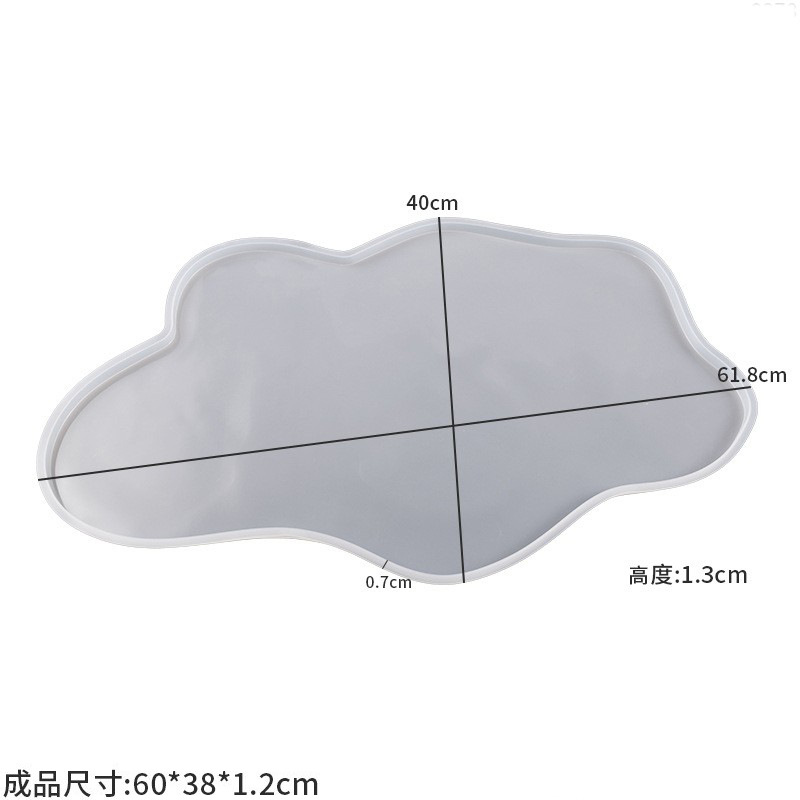 Large 61cm Irregular tray epox - Resin Ocean Wave Mold recension och pris