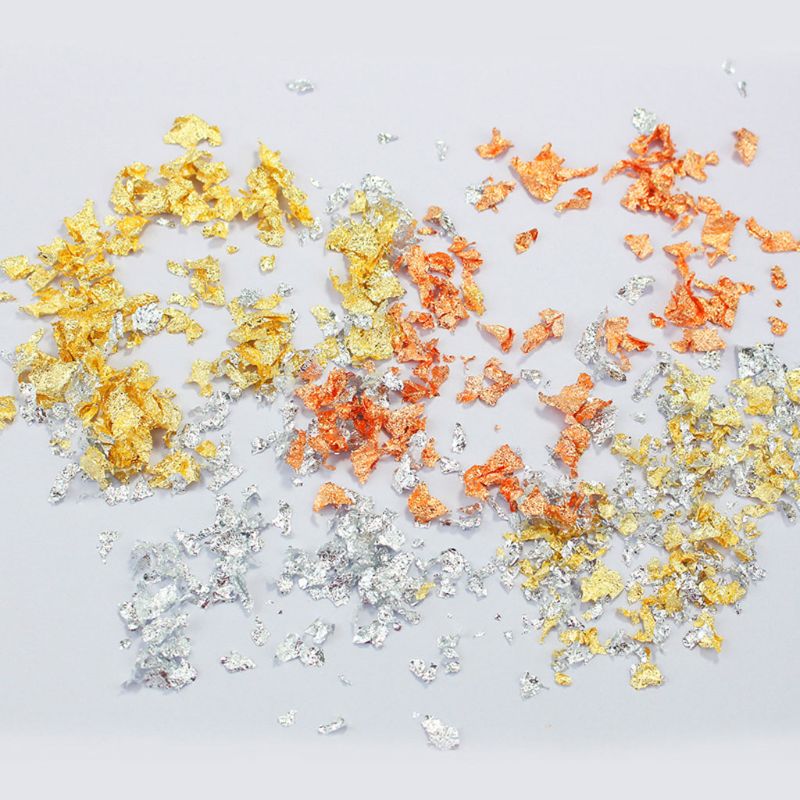 3Box Gold Leaf Flakes Foil Pap - Gold Foil Flakes recension och pris