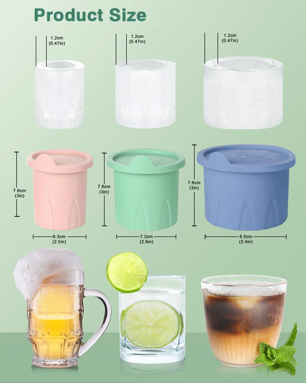 Large Ice Cube Tray Silicone C - Silicone Mold Tray recension och pris