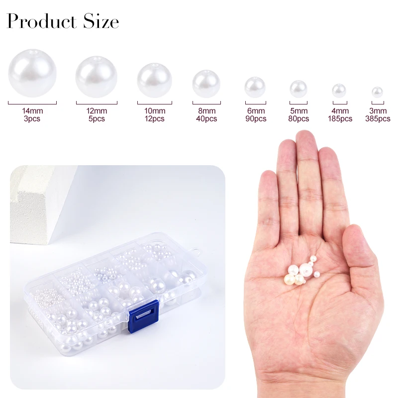 800pcs Artificial Faux Pearl R - Crafting Resin recension och pris