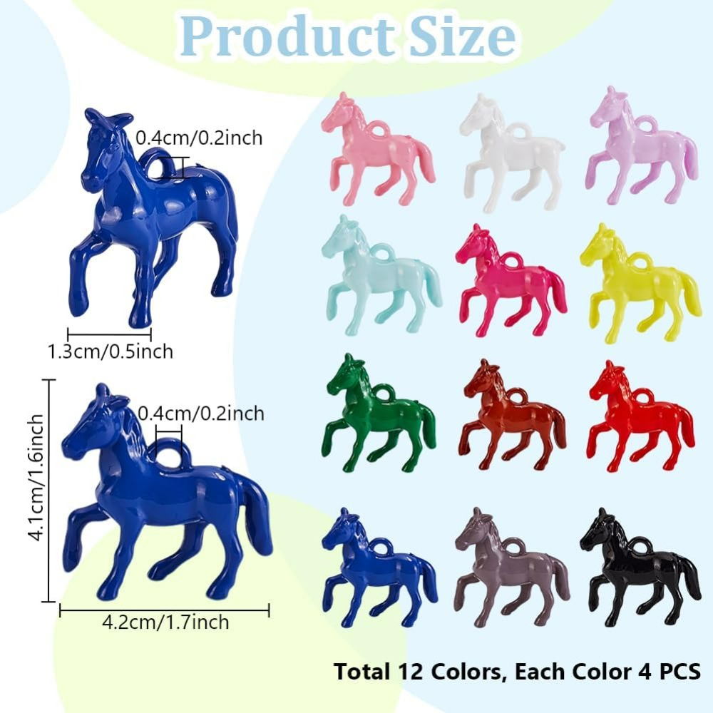 48pcs Opaque Acrylic Pendants  - Crafting Resin recension och pris