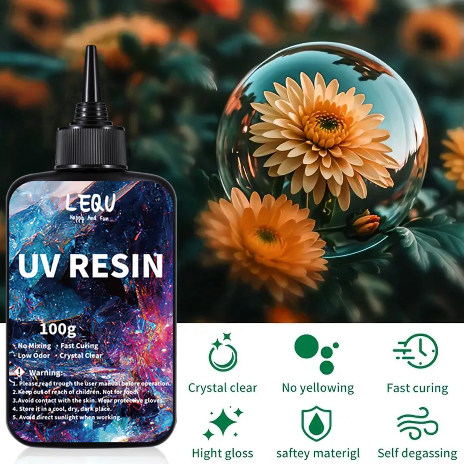 100g UV resin transparent hard - Epoxy Uv Resin Kit recension och pris