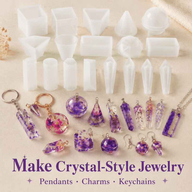 15pcs Crystal Resin Silicone M - Resin Jewelry Kit recension och pris