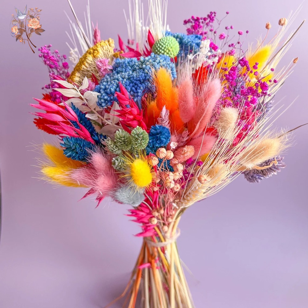 Colorful Dried Flowers Wedding - Dried Flower Bulk recension och pris