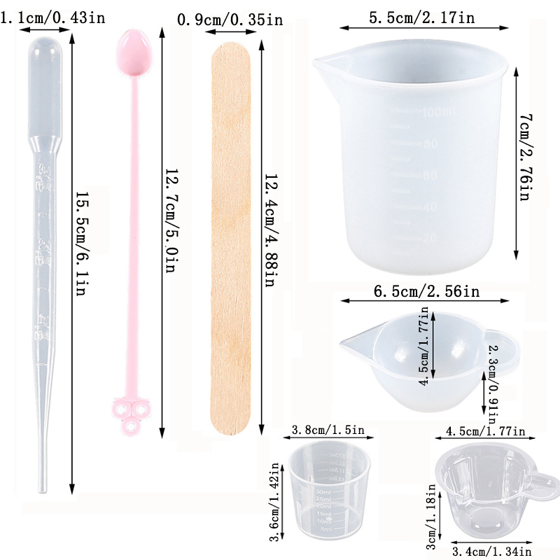 Epoxy Resin Tools Kit Silicone - Mixing Cup Silicone recension och pris