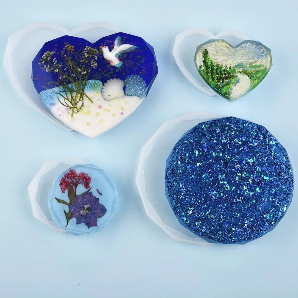 Resin Coaster Silicone Mold Ca - Coaster Mold Round recension och pris