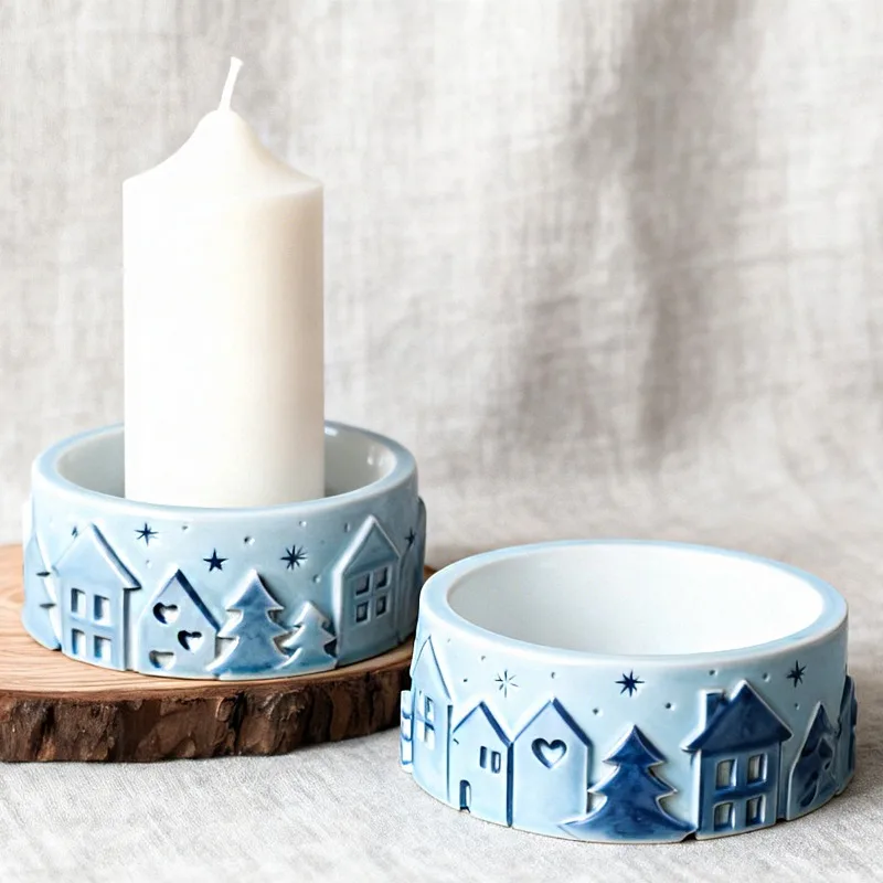 Relief House Bowl Silicone Mol - Coaster Mold Round recension och pris