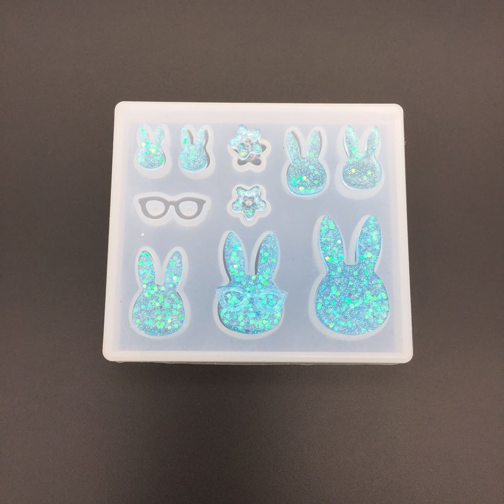 9 Designs Silicone Mold Rabbit - Flower Preservation Resin recension och pris