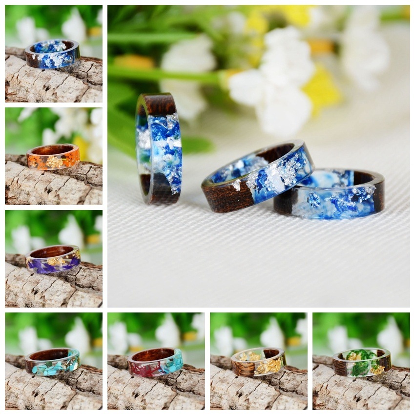 Creative Wooden Resin Ring for - Dried Flower Bulk recension och pris