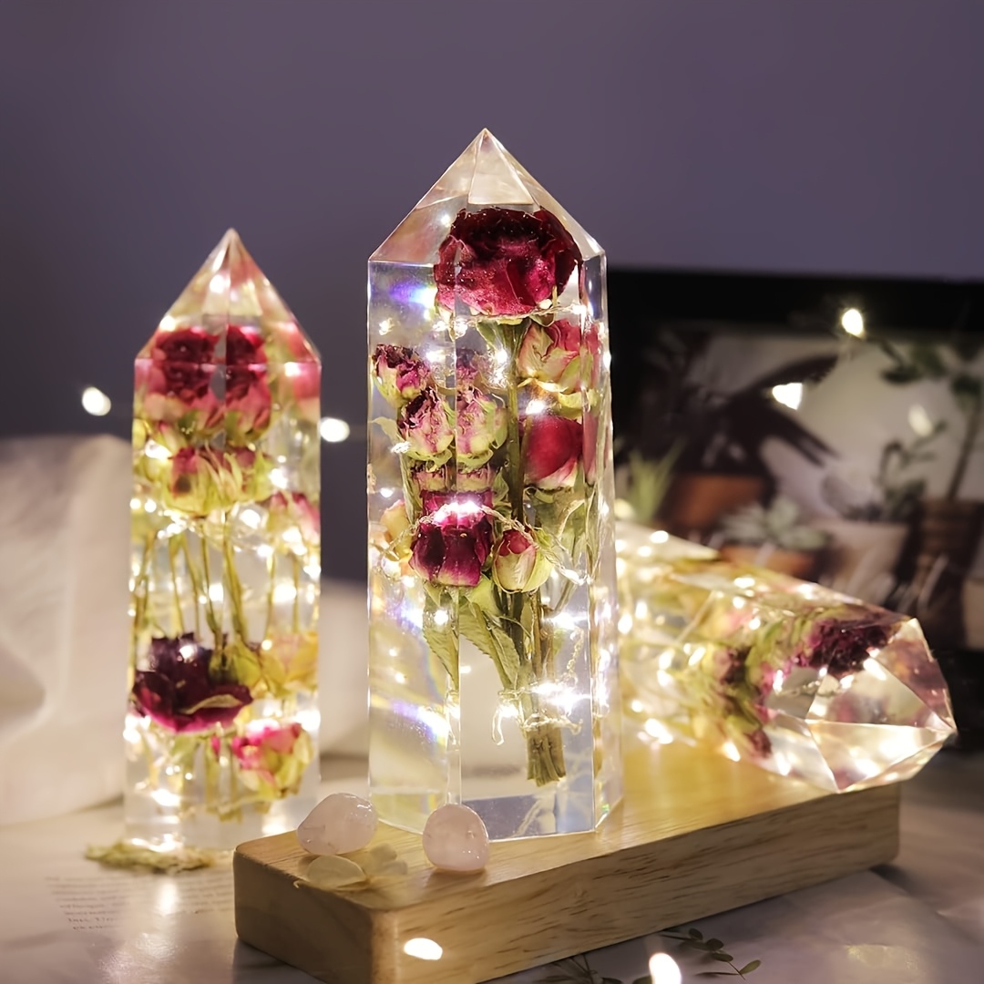 1Pcs Crystal Tower Resin Silic - Flower Preservation Resin recension och pris