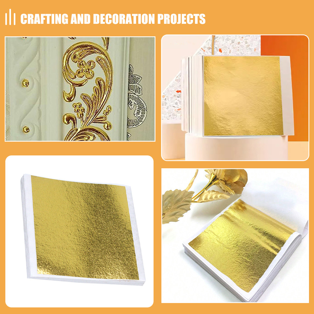 Imitation Gold Foil Sheets Squ - Gold Foil Flakes recension och pris