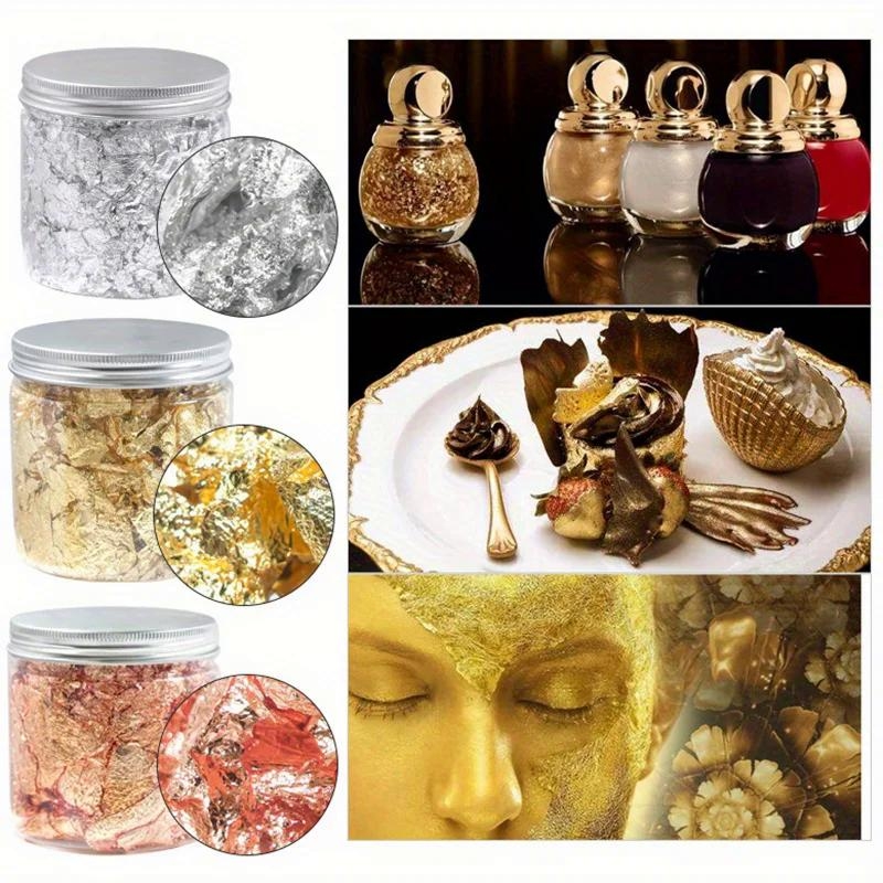 1/2/3PCS Professional Nail Art - Gold Foil Flakes recension och pris