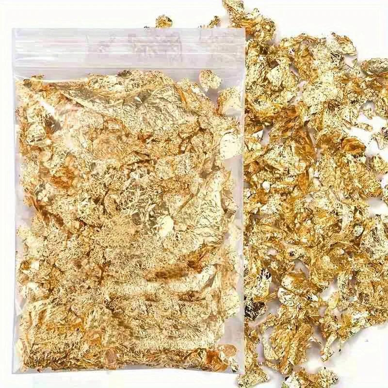 1/2/3PCS Professional Nail Art - Gold Foil Flakes recension och pris