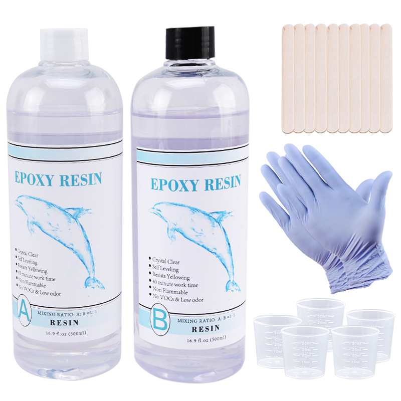 1:1 Clear Epoxy Resin Crystal  - Gold Foil Flakes recension och pris