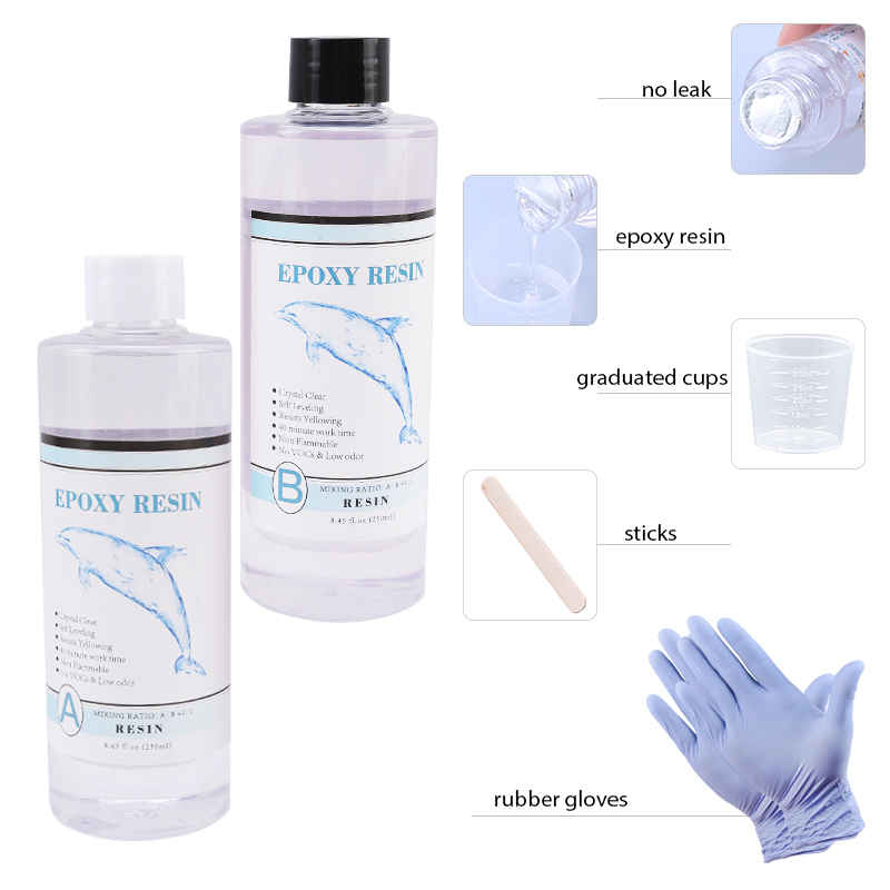 1:1 Clear Epoxy Resin Crystal  - Gold Foil Flakes recension och pris