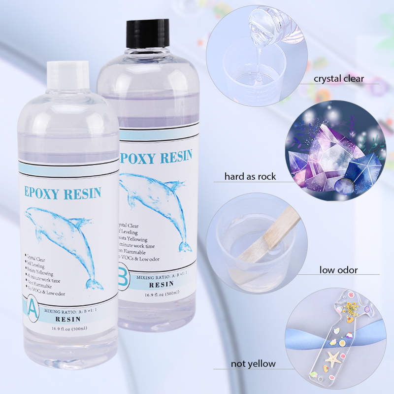 1:1 Clear Epoxy Resin Crystal  - Gold Foil Flakes recension och pris